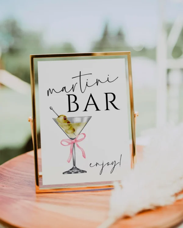 Digital Martini Bar Sign