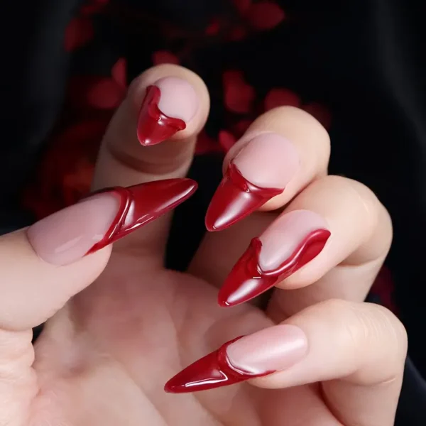 Glossy Red French Tip