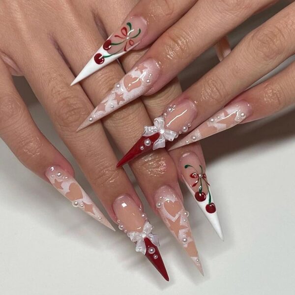 Stiletto Valentine Nails