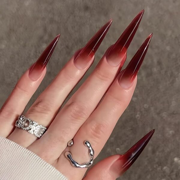 Red Ombre Nails