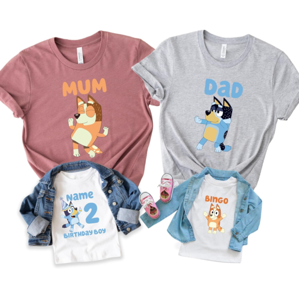 Bluey Family Birthday Shirts