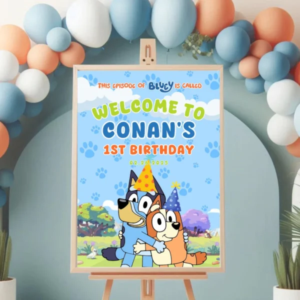 Printable Bluey Welcome Sign